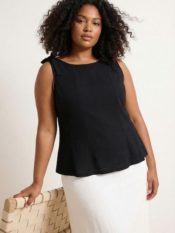 Camicia da donna di Trendyol Curve in nero: frontale