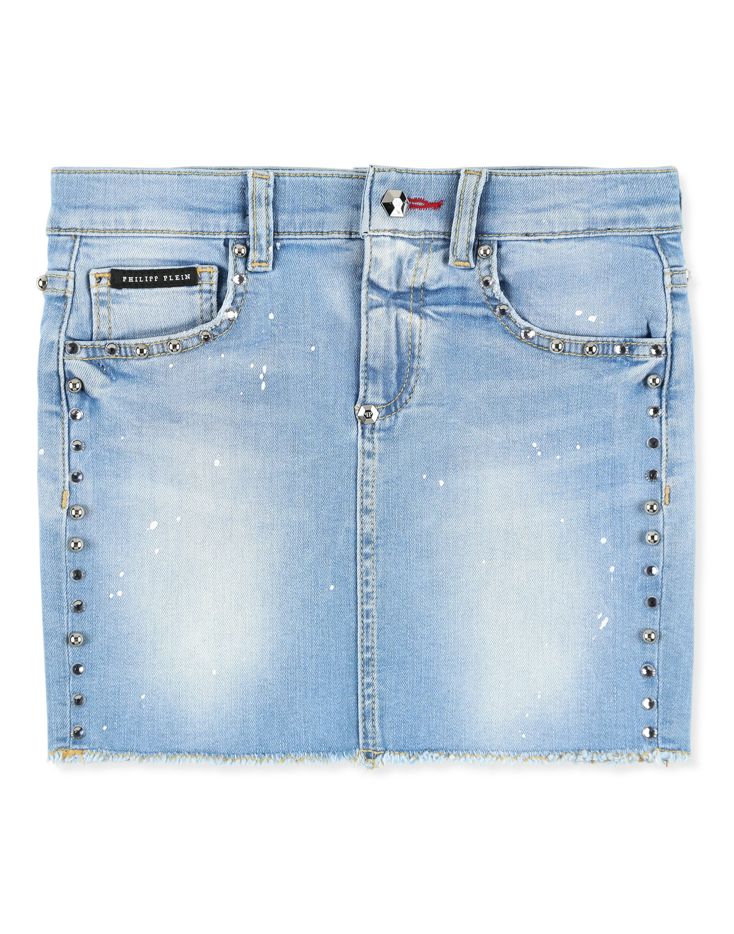 Philipp Plein - Falda en azul: frente
