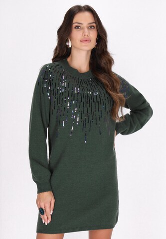 faina - Vestido de punto en verde: frente