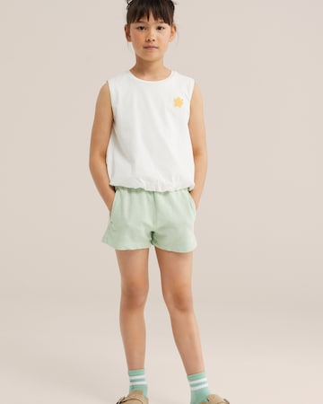 WE Fashion - Loosefit Calças em verde