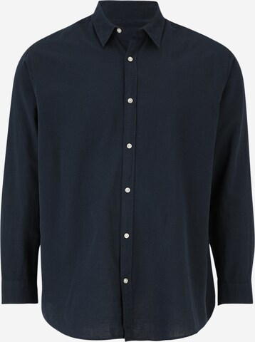 Jack & Jones Plus Slim fit Button Up Shirt in Blue: front