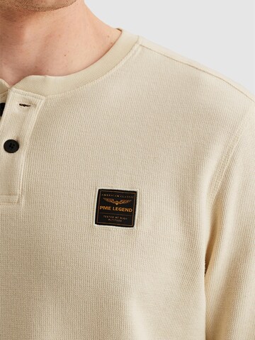 PME Legend Regular fit Overhemd 'Henley T-shirt with long sleeves' in Beige
