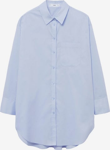 MANGO Blouse 'James' in Blauw: voorkant