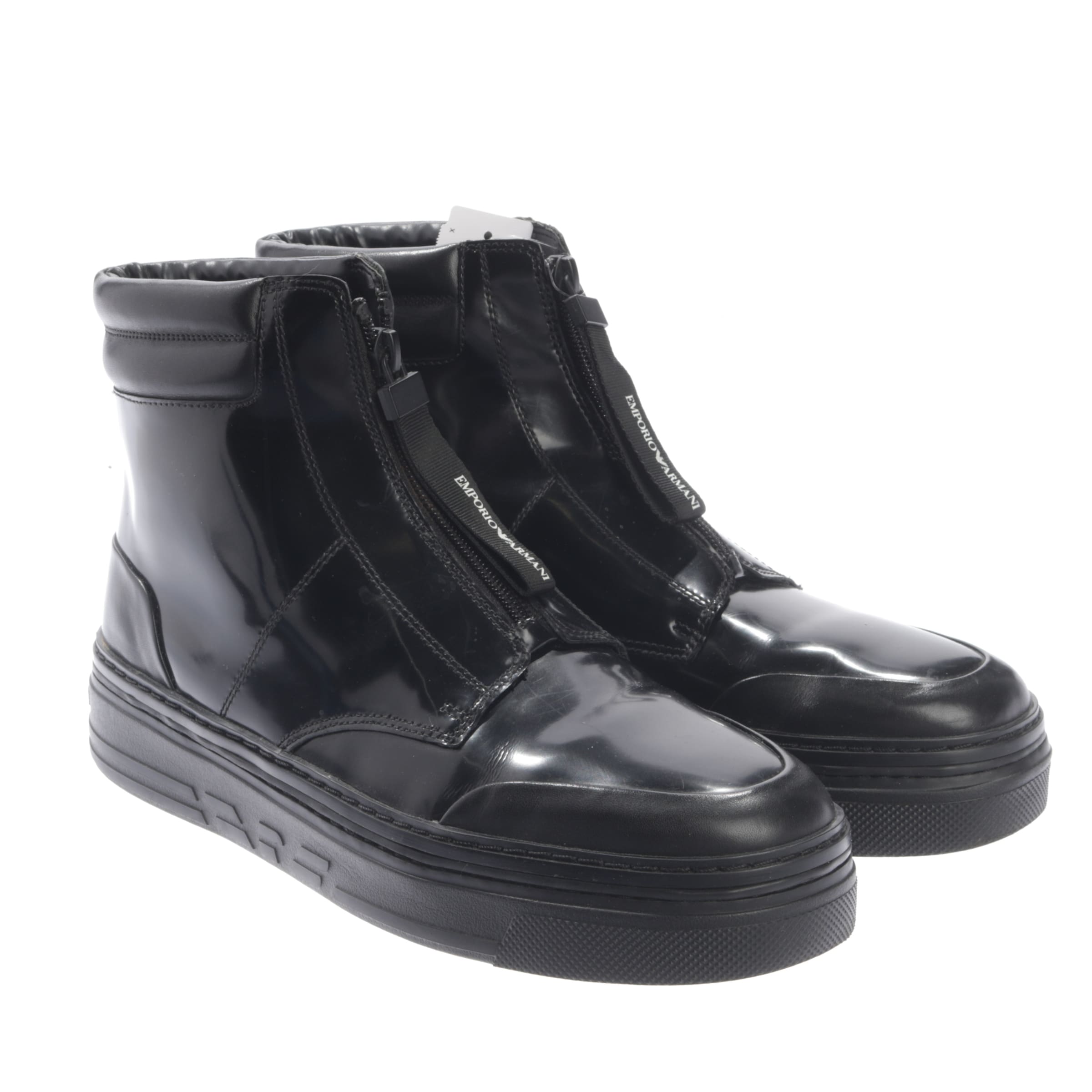 Emporio Armani Dress Boots in 41 in Black: front