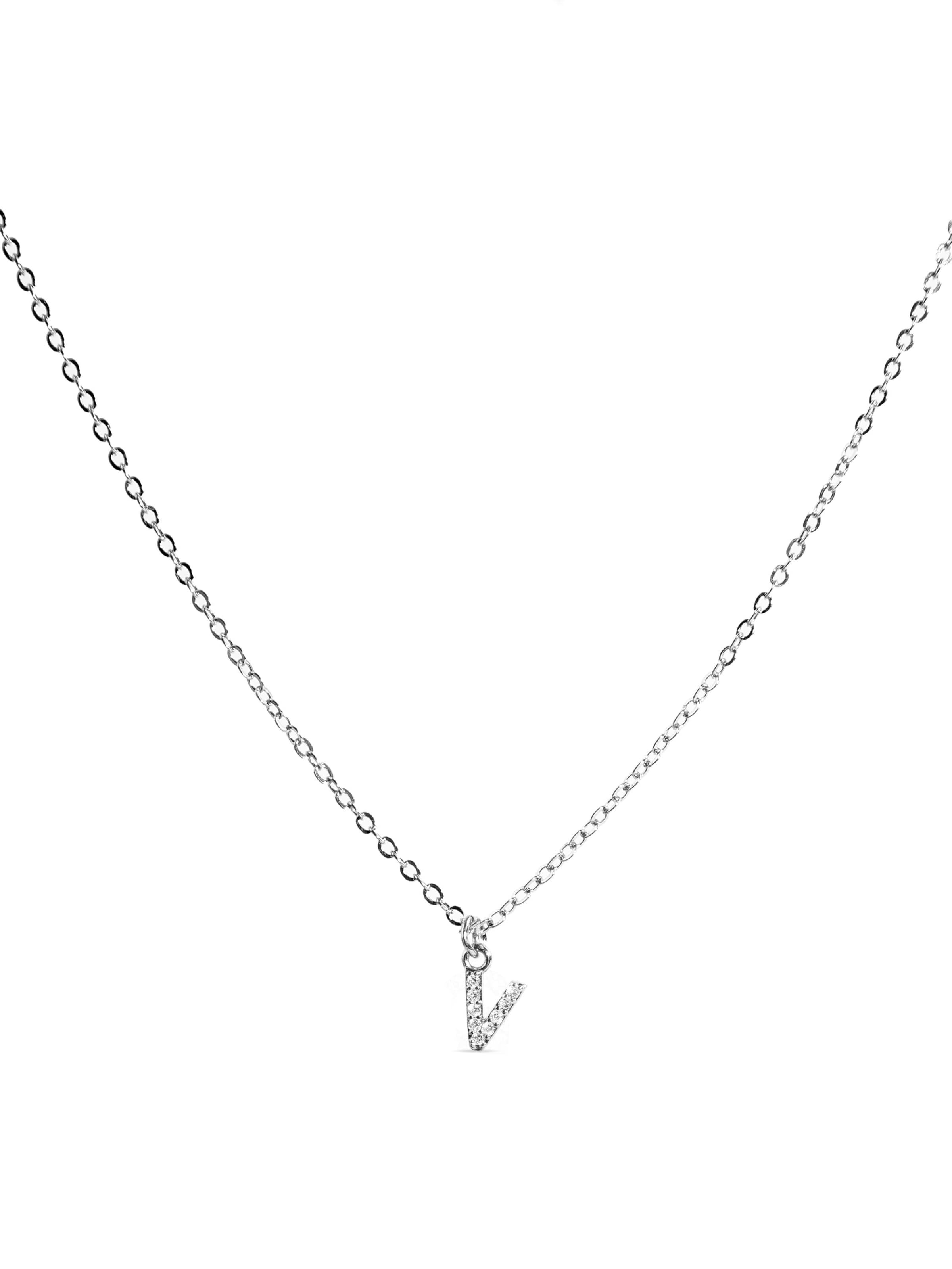 Luxenter Ketting 'Alphabet' in Wit: voorkant