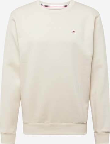 Sweat-shirt Tommy Jeans en beige : devant