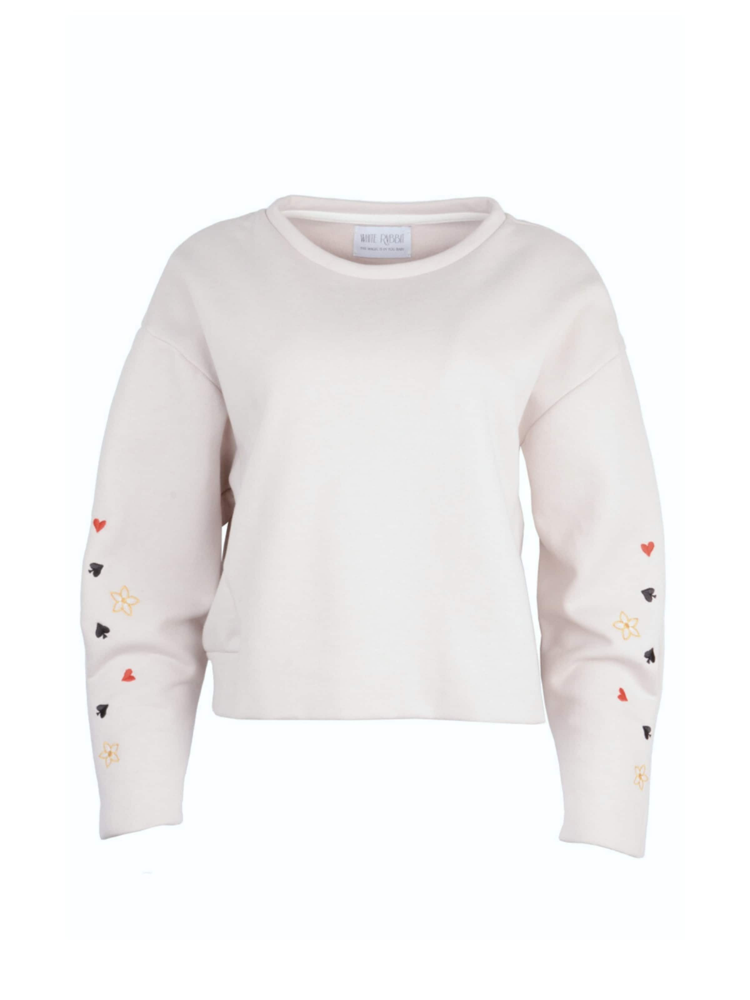 WHITE RVBBIT Sweatshirt 'Mad Hatter' in Beige: front