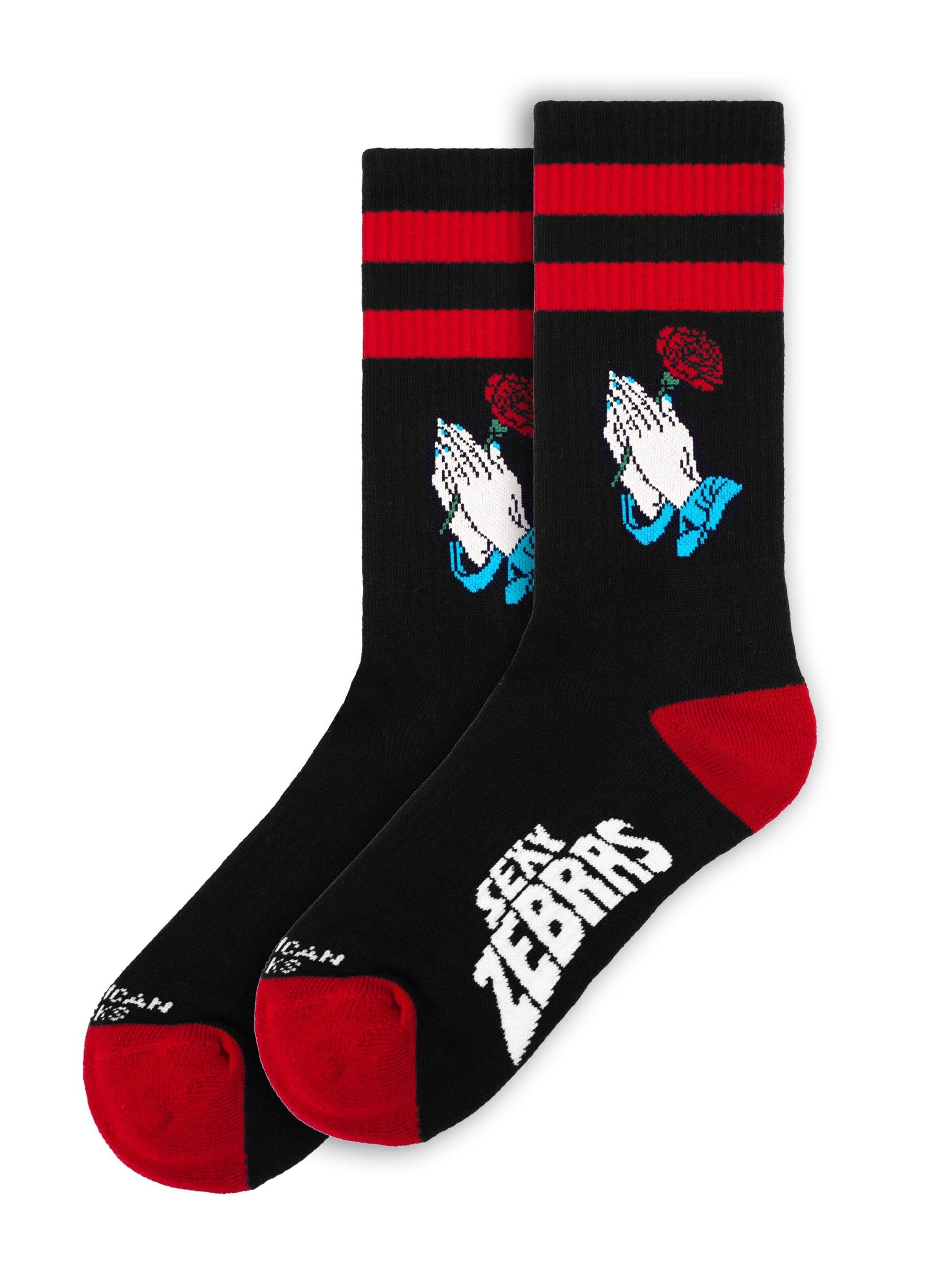 American Socks Socken 'Sexy Zebras'‌‌‌ in Schwarz: Vorderseite