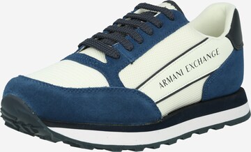 ARMANI EXCHANGE Platform trainers in Blue: front