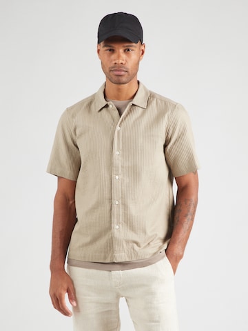 Only & Sons Comfort Fit Риза 'ONSSAVIER' в зелено: отпред
