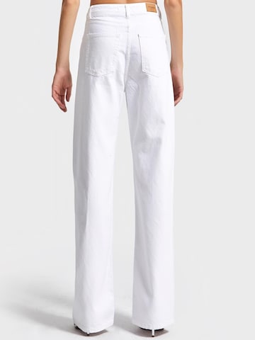 IT'S BASIC Regular Jeans 'Rhinestone Straight High Rise Jeans' in White