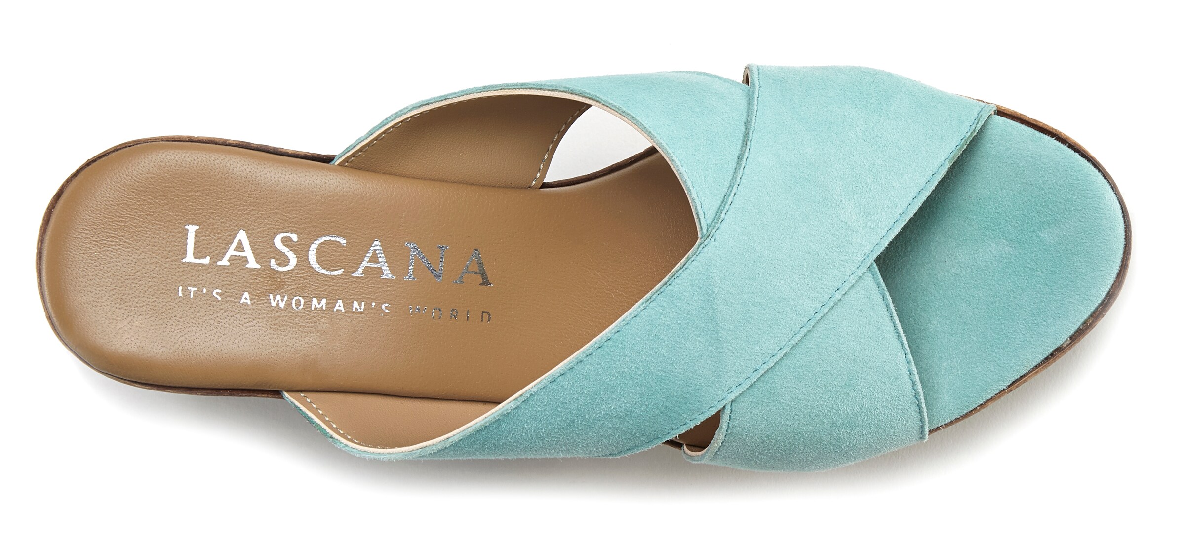 zaļš LASCANA Ādas čības