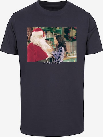 ABSOLUTE CULT T-Shirt  'Friends - Santa Chandler' in Blau: predná strana