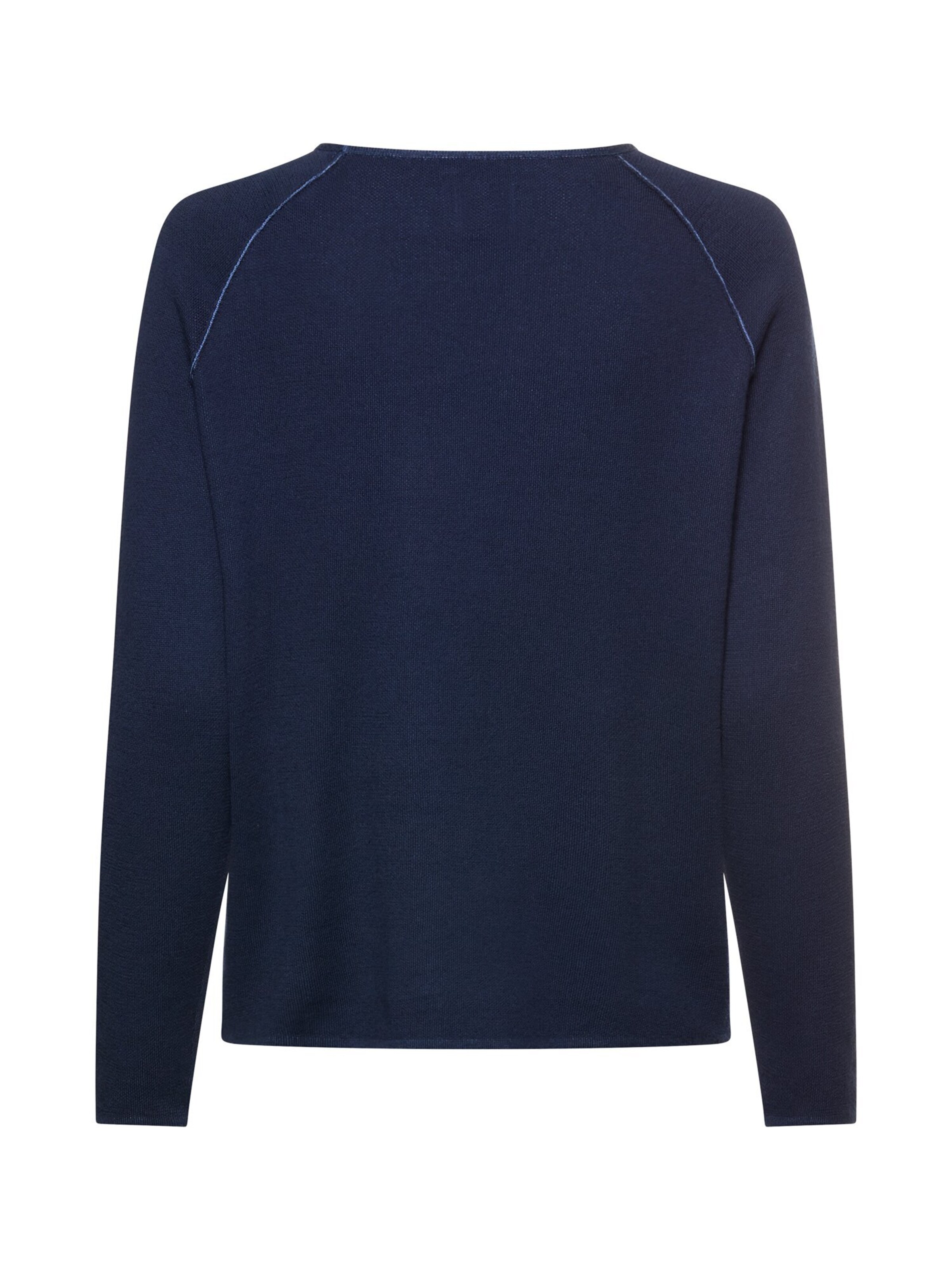 CAMEL ACTIVE Strickpullover mit Rundhalsausschnitt in Blau