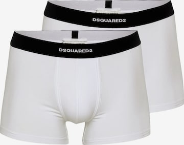 DSQUARED2 Boxer shorts 'Pack of 2 white boxer shorts' in White: front