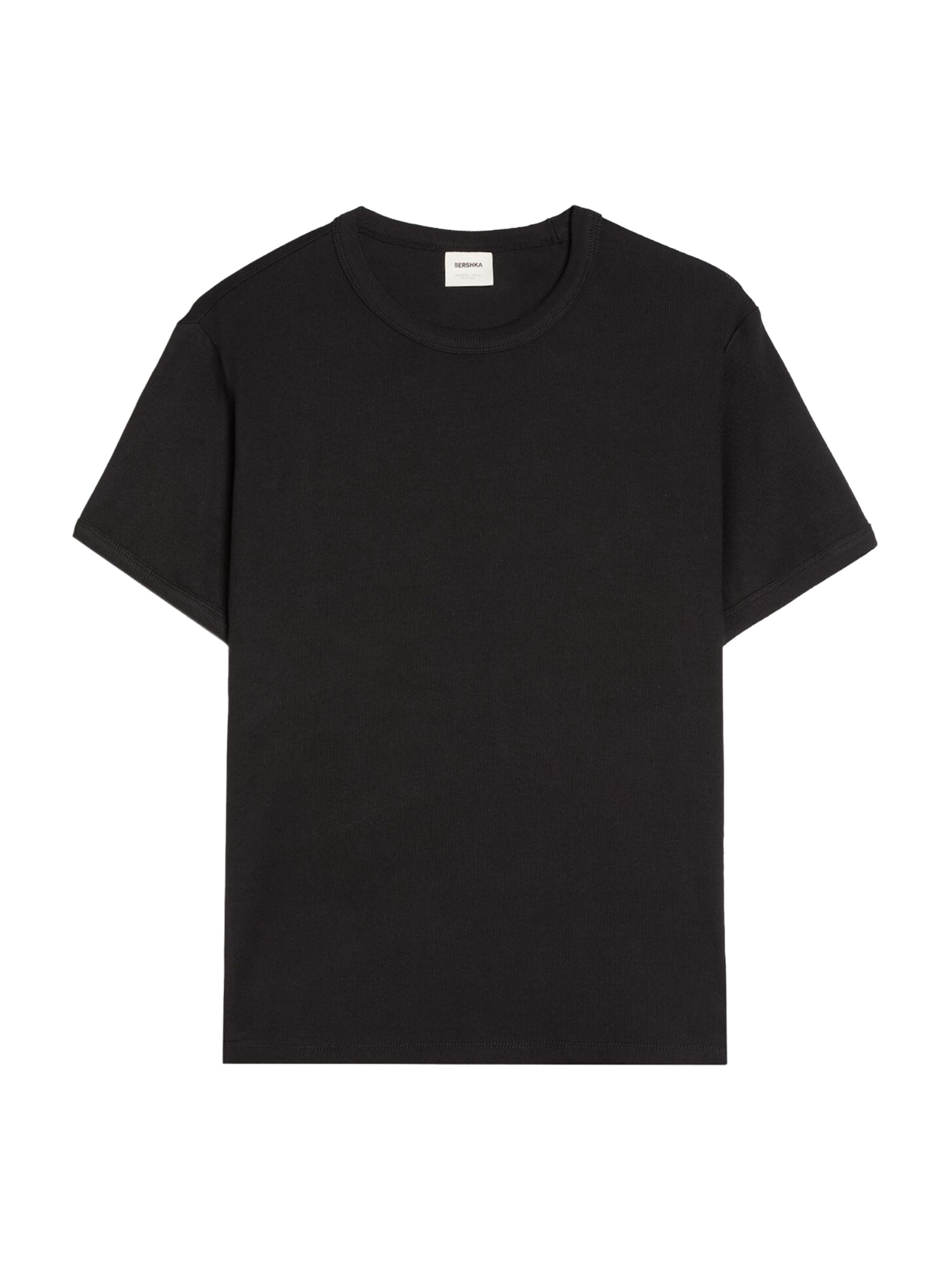 Bershka T-Shirt in XS in schwarz, Produktansicht
