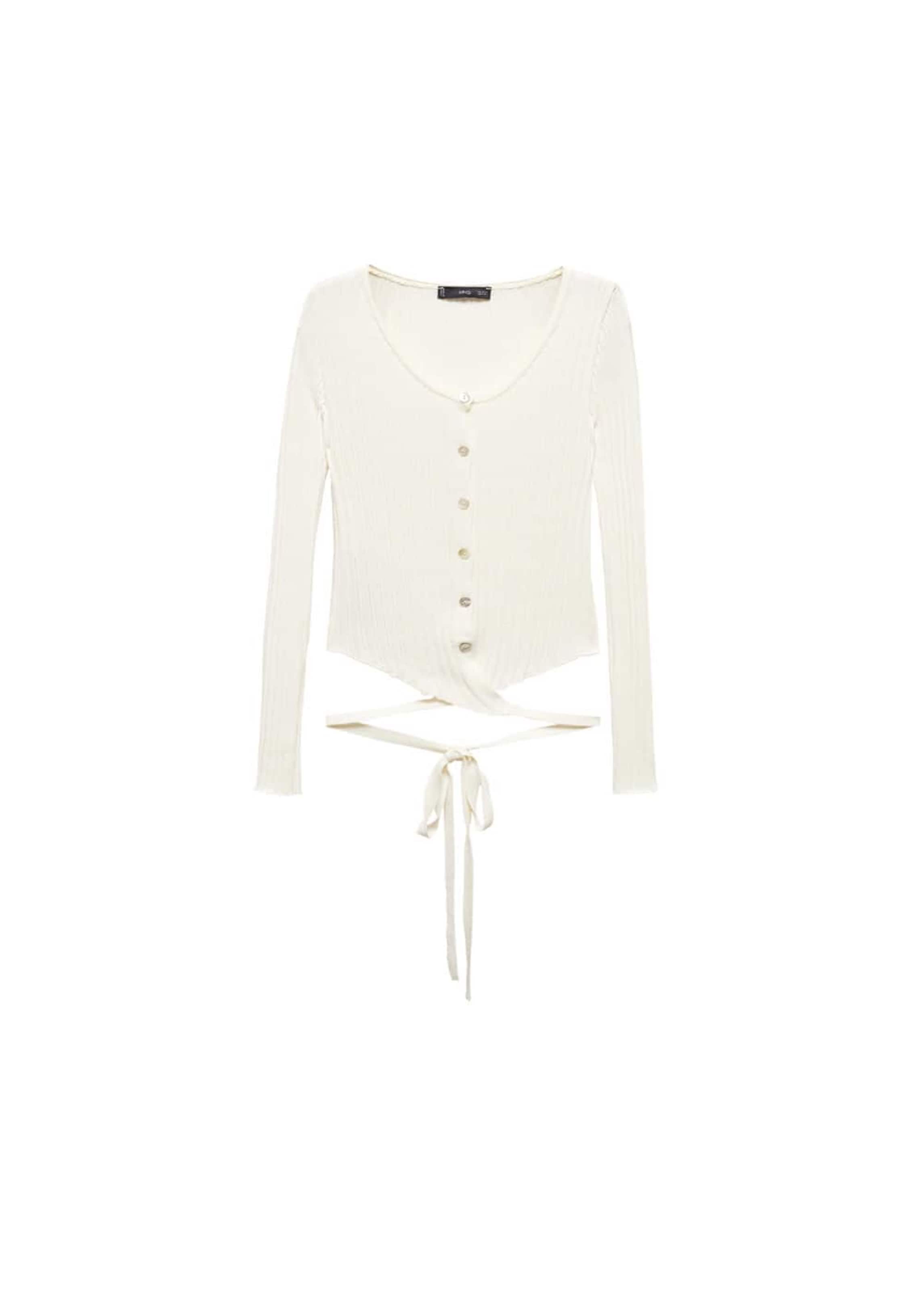 MANGO Strickjacke 'Puntas' in Beige: Vorderseite