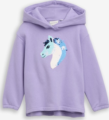 Sweat-shirt TOM TAILOR en violet : devant