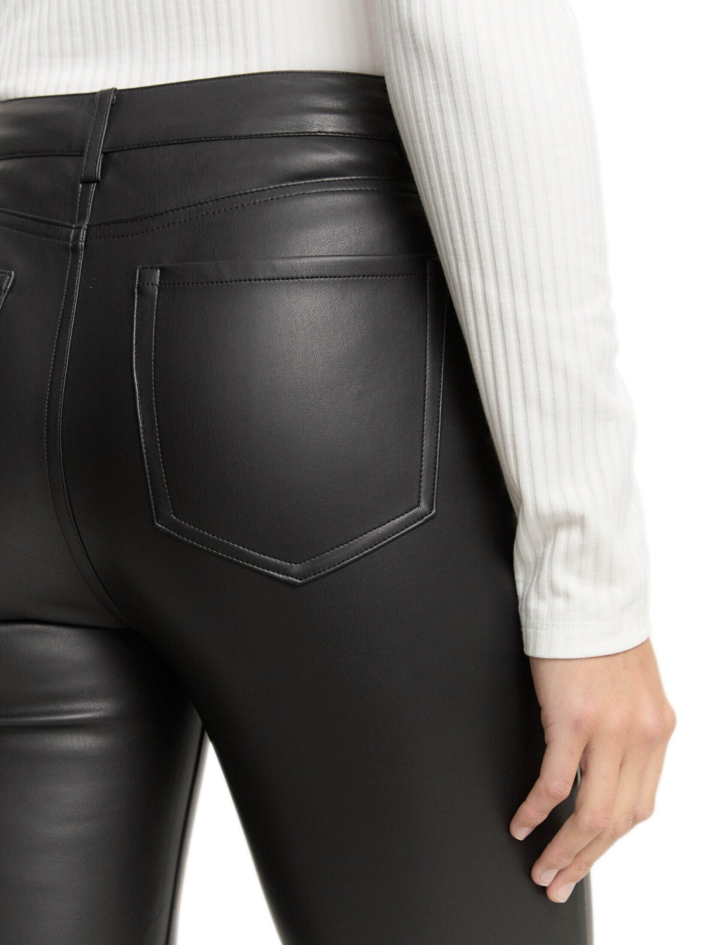 TOM TAILOR DENIM Flared Hose in Schwarz