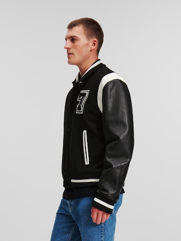 Karl Lagerfeld Between-Season Jacket 'Varsity' in Black