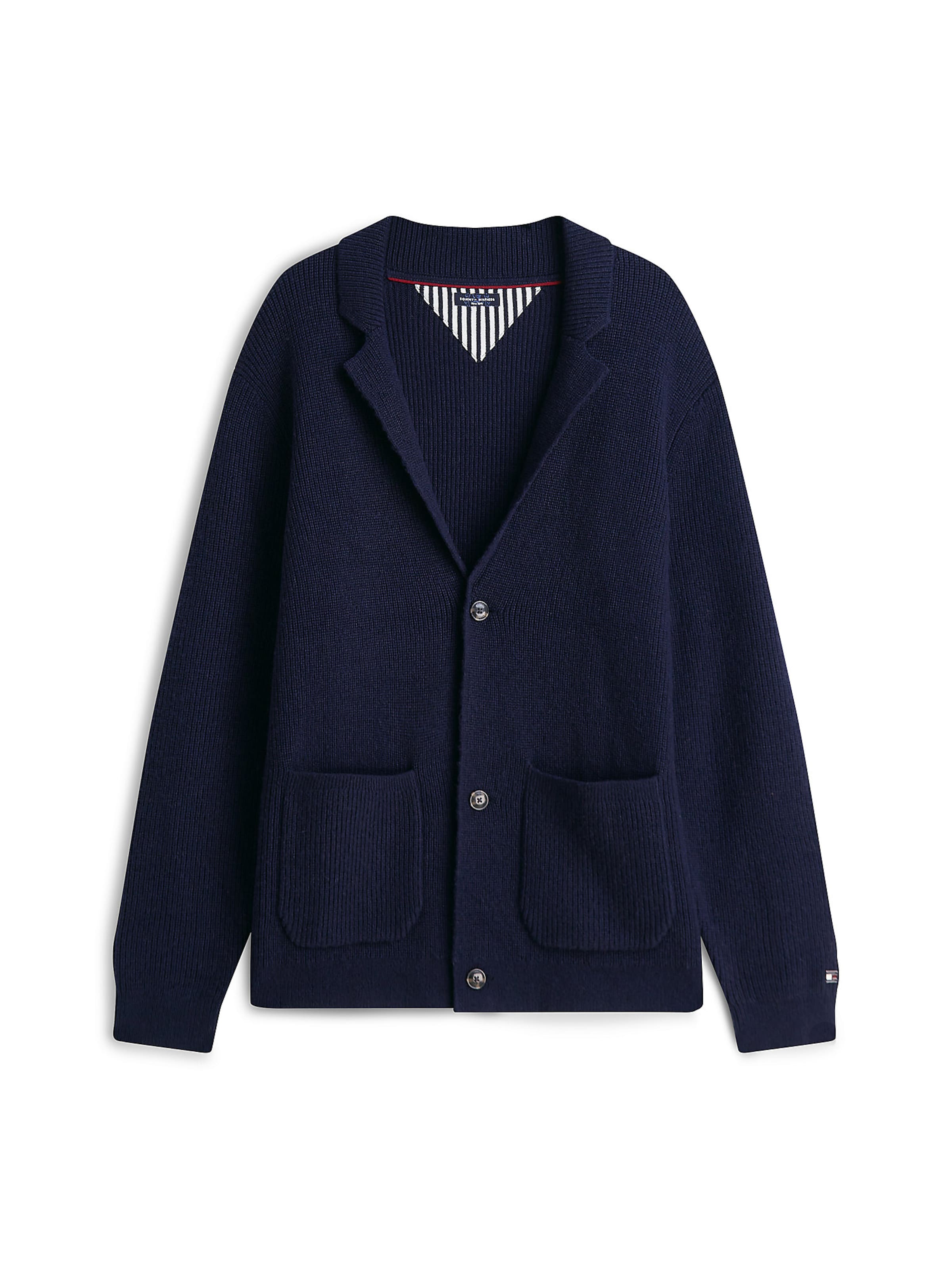 TOMMY HILFIGER Strickjacke in Blau: Vorderseite