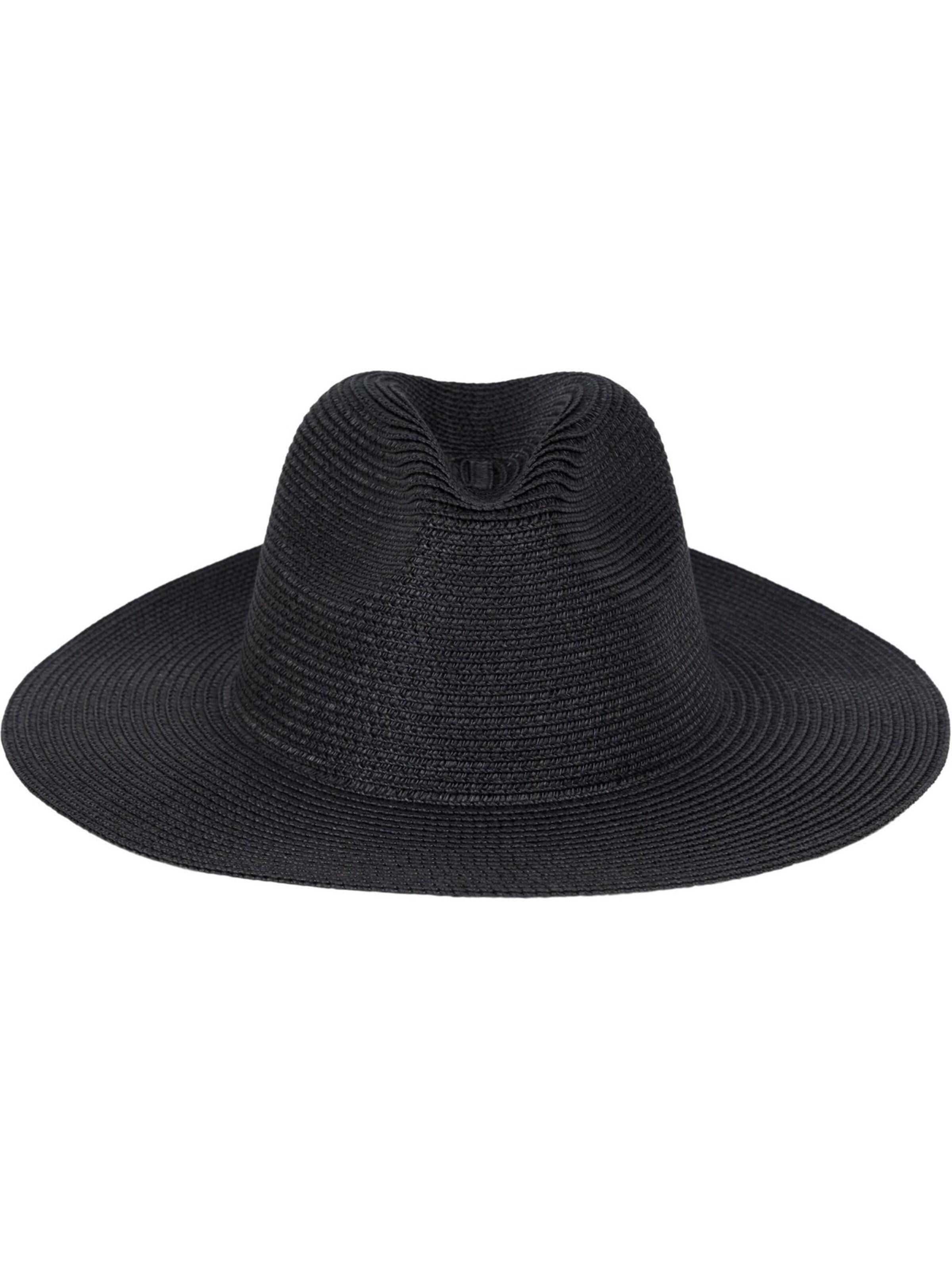 styleBREAKER Hut 'Panama Strohhut - Knautschhut'‌‌‌‌ in Schwarz: Vorderseite