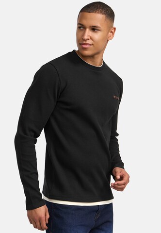 INDICODE JEANS Shirt ' Sigfinn ' in Zwart