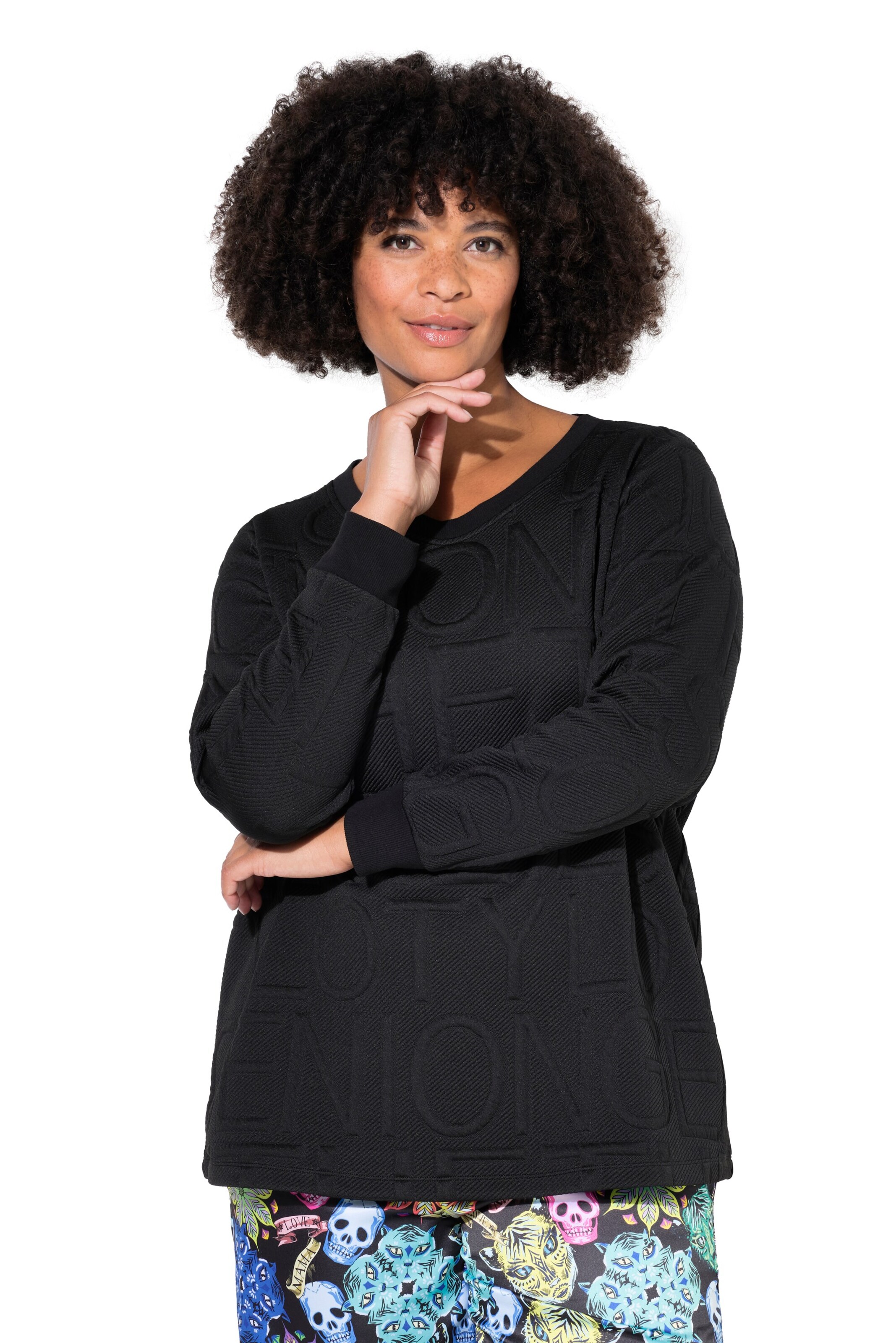 Angel of Style Sweatshirt in Zwart: voorkant