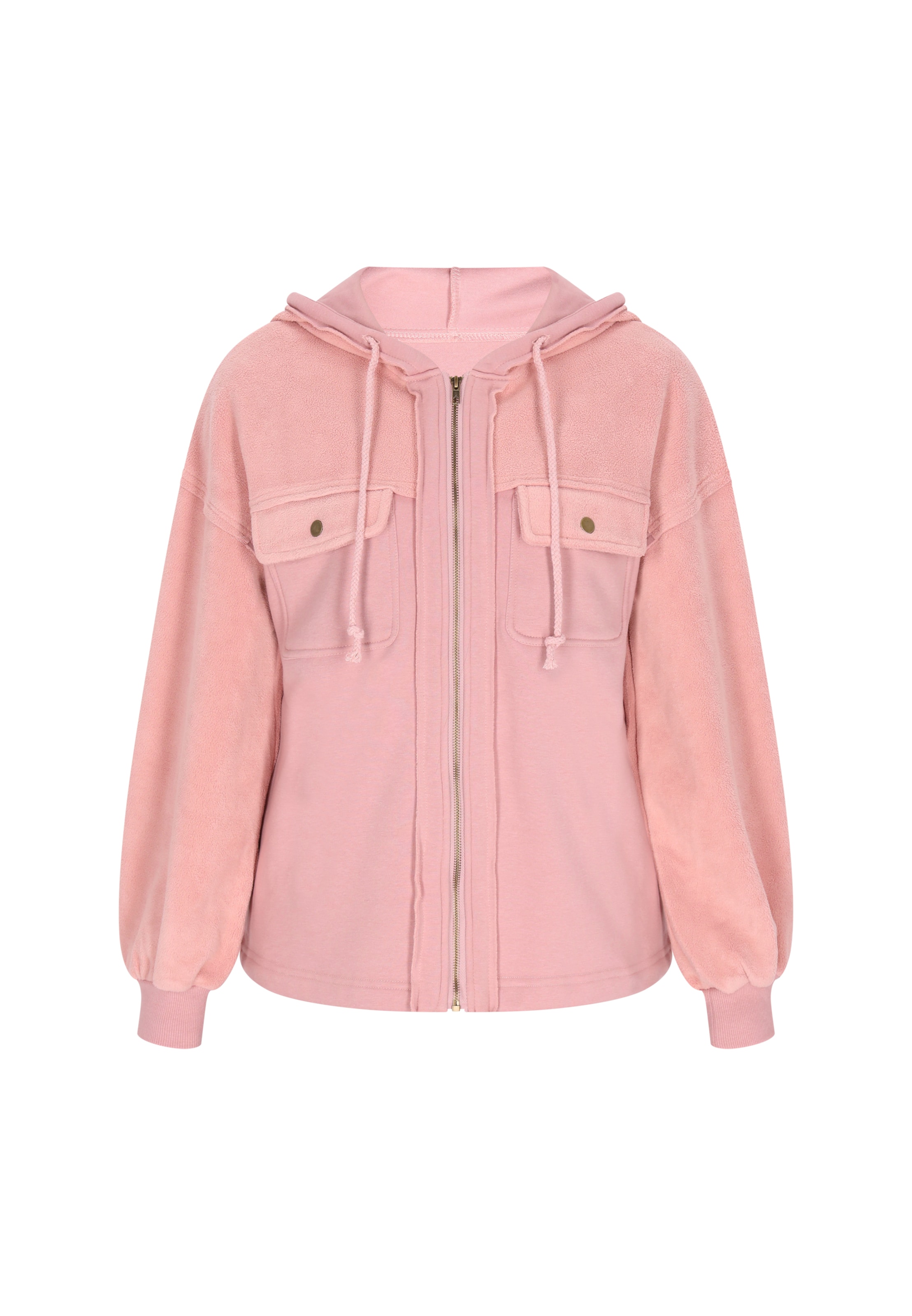 myMo ROCKS Φθινοπωρινό και ανοιξιάτικο μπουφάν 'Comfy ' σε ροζ: μπροστά