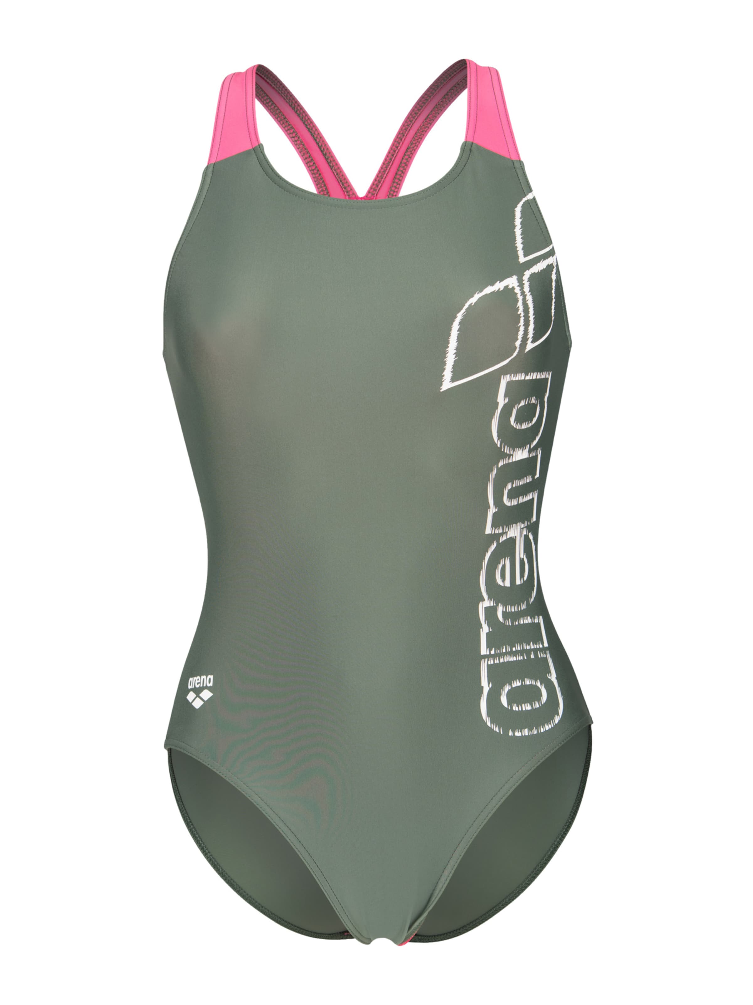 ARENA Бюстие Бански костюм 'Scratchy V Back' в зелено: отпред