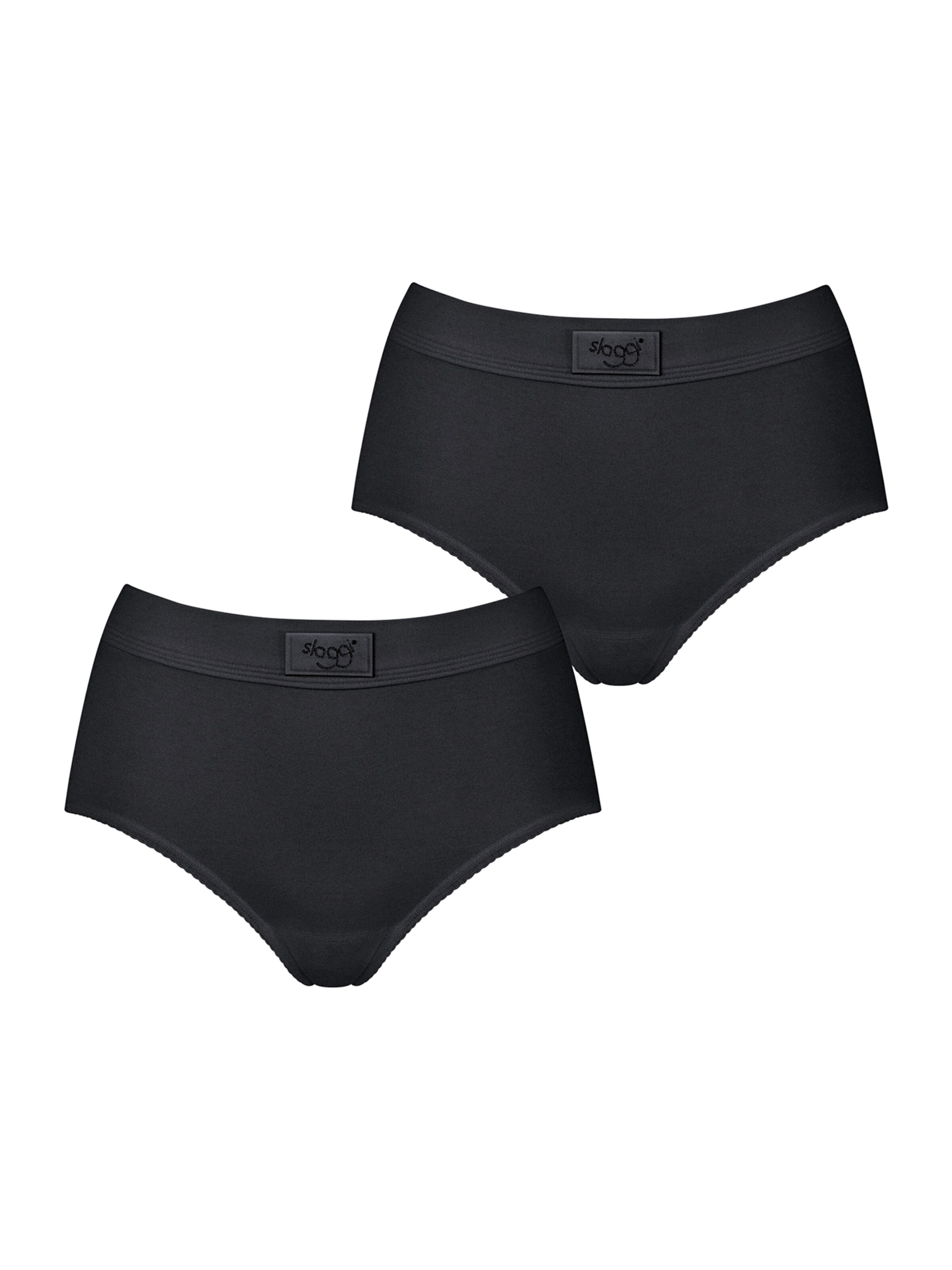 SLOGGI - Cueca ' Double Comfort ' em preto: frente