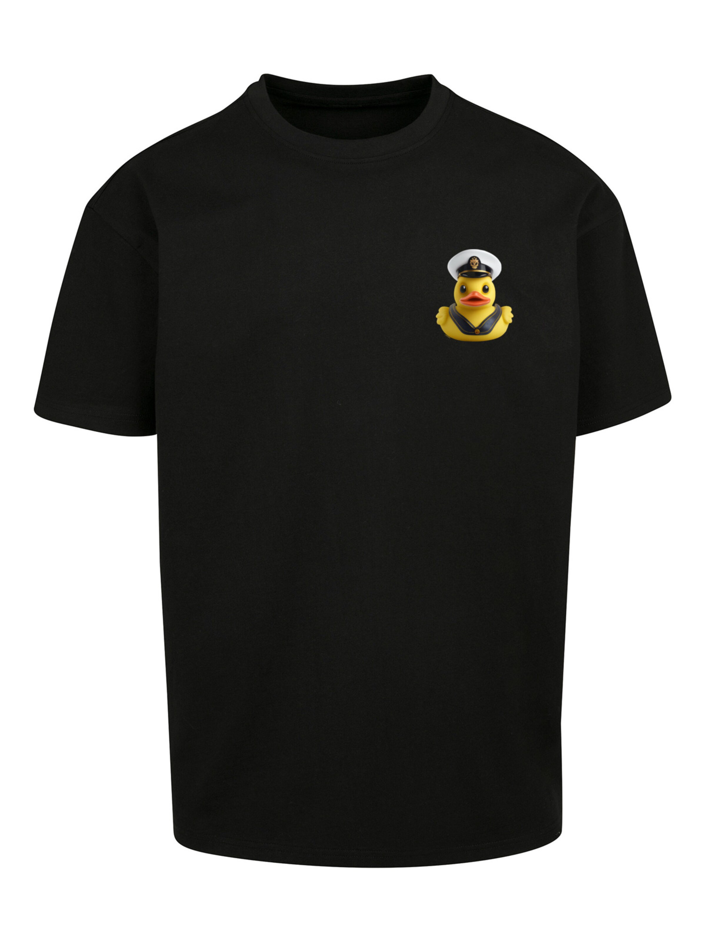 T-Shirt 'Rubber Duck Captain' F4NT4STIC en noir : devant