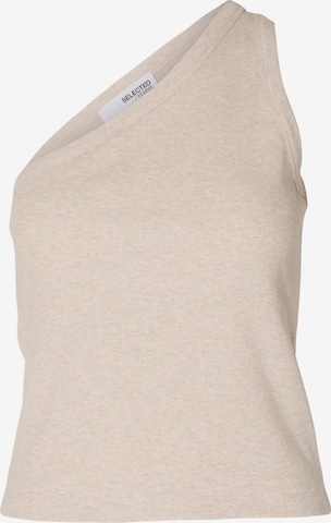 SELECTED Top 'SLFANNA' in Beige: voorkant