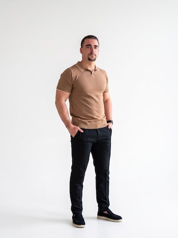INSPR Shirt 'Valero Polo' in Beige