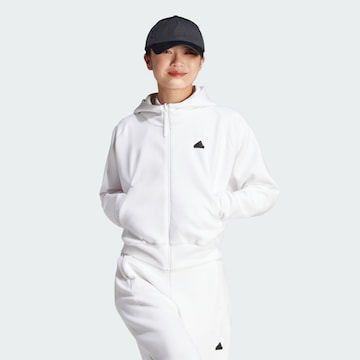 ADIDAS SPORTSWEAR - Sudadera con cremallera deportiva 'Z.N.E. ' en blanco: frente