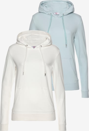 FLASHLIGHTS Kapuzensweatshirt in hellblau / weiß, Produktansicht
