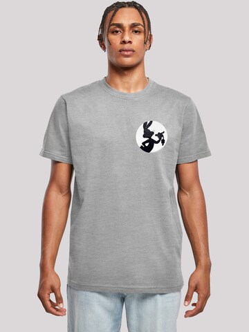 T-Shirt 'Looney Tunes Bugs Bunny Silhouette' F4NT4STIC en gris : devant