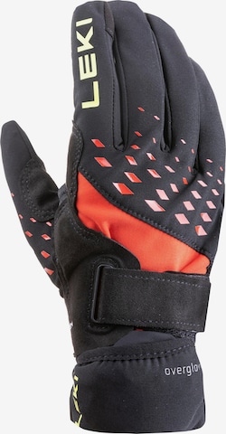 LEKI Athletic Gloves in Black: front
