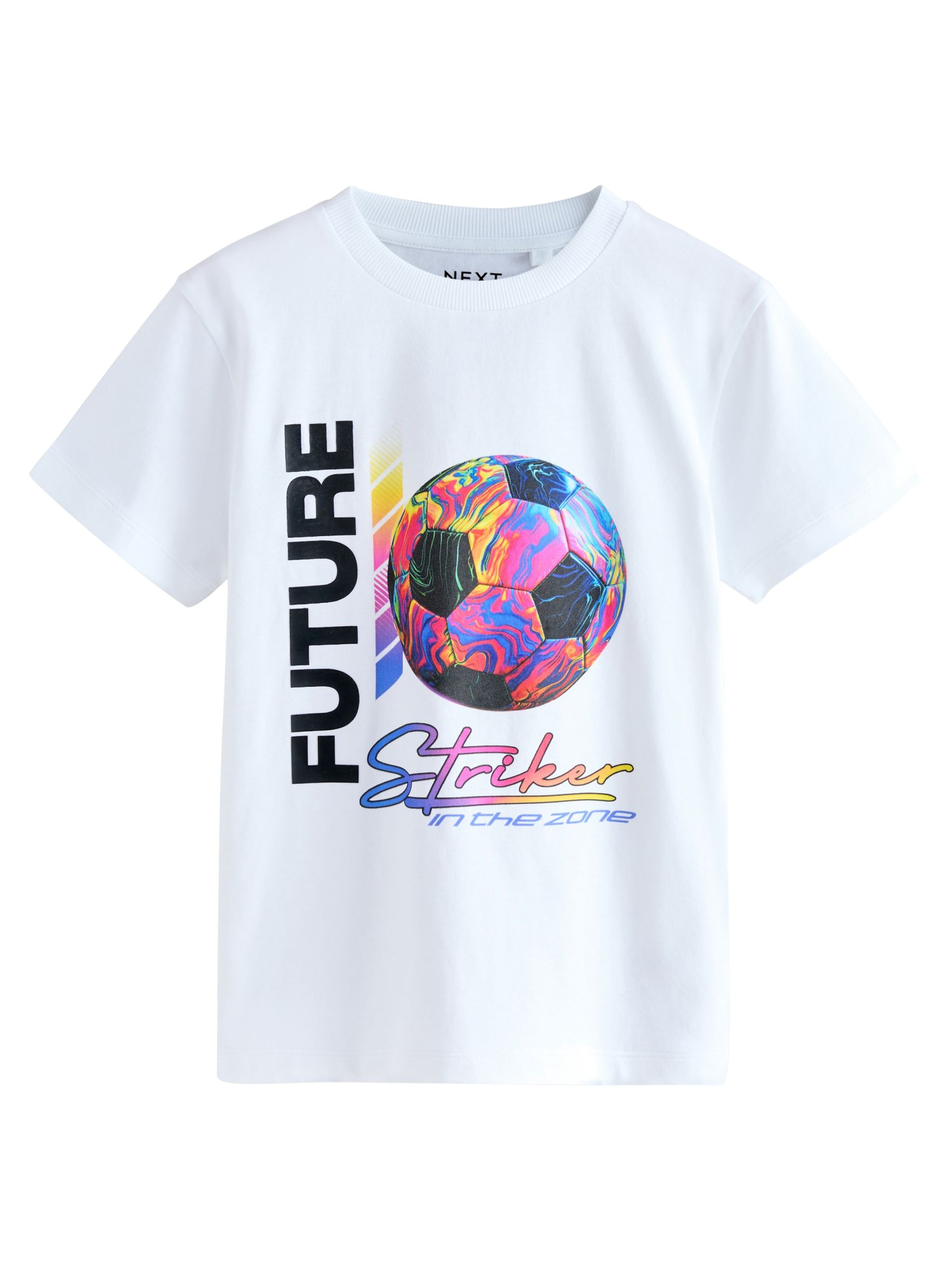 T-Shirt Next en blanc : devant