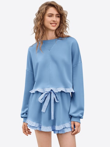 Imily Bela Kalhotový kostým – modrá: přední strana