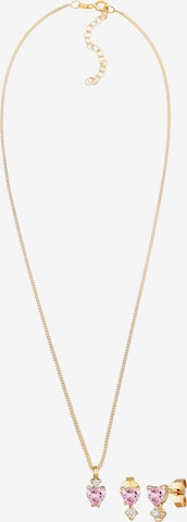 ELLI Schmuckset 'Zirkonia' in Gold: Vorderseite