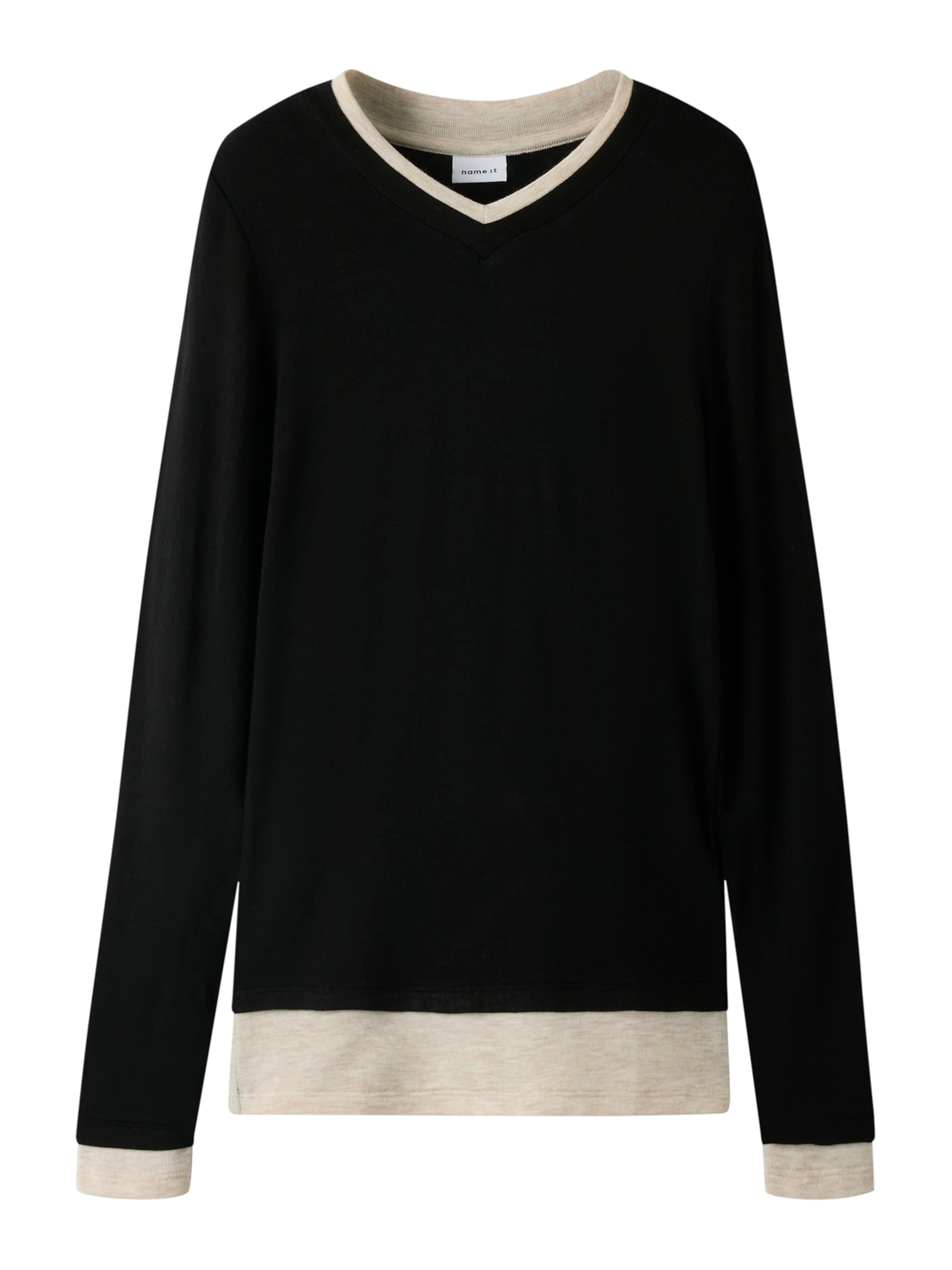 melns NAME IT T-Krekls 'NKFNora': no priekšpuses