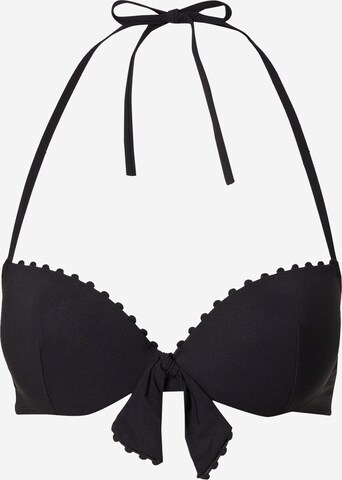 PASSIONATA Push-up Bikini Top in Black: front