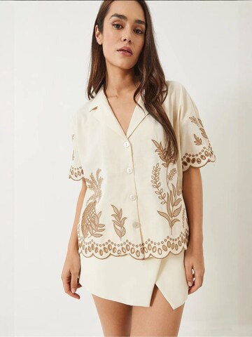 Chemisier Bianco Lucci en beige