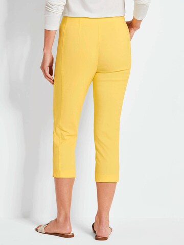 Coupe slim Pantalon 'Louisa' Goldner en jaune