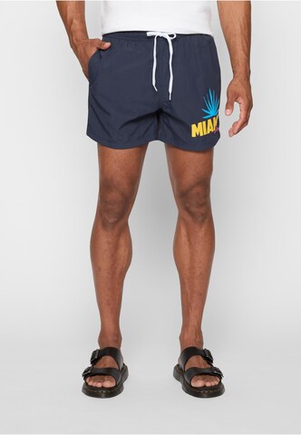 MT Men Badeshorts 'Miami' in Blau: Vorderseite