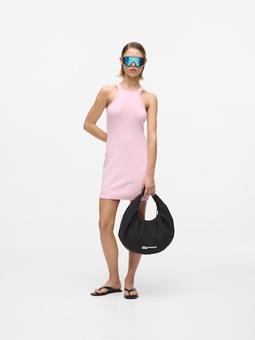 KARL LAGERFELD JEANS Cocktail dress ' Geripptes Racerback-Kleid ' in Pink