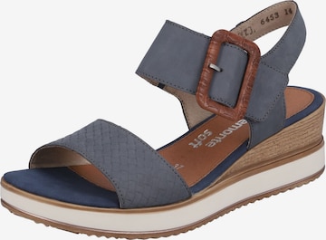 REMONTE Strap Sandals in Blue: front