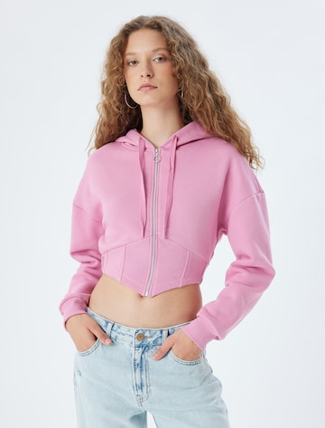 Koton Sweat jacket in Pink: front