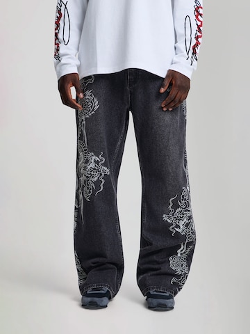 Ed Hardy - Loosefit Vaquero en negro: frente